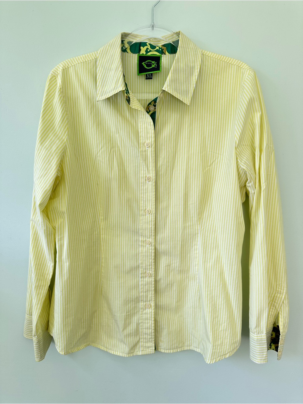 C. Wonder yellow & white stripe w/contrasting lining XL